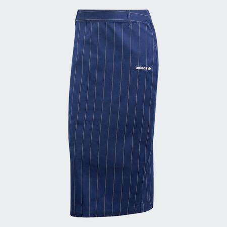 ADIDAS ORIGINALS Pinstripe Pencil Skirt Night Indigo / Off White WOMEN