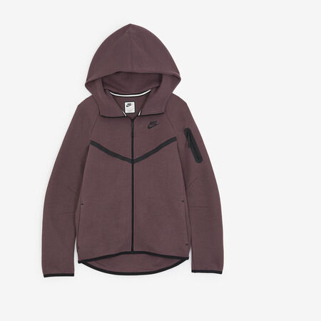 NIKE JACKET ZIP TECH FLEECE MARRON FEMME