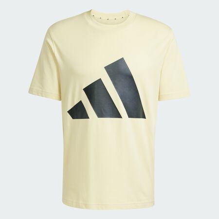ADIDAS SPORTSWEAR T-shirt grand logo Essentials Powder Yellow / Black HOMME