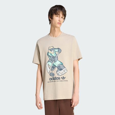 ADIDAS ORIGINALS T-shirt graphique Hockey Bear Wonder Beige HOMME