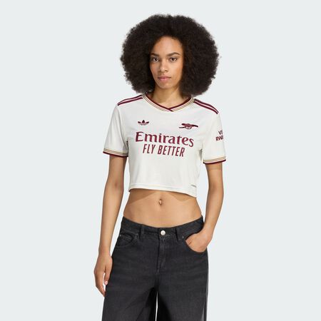 ADIDAS PERFORMANCE Arsenal 25/26 Cropped Third Jersey Cloud White / Team Coll Burgundy 2 WOMEN