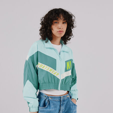 NIKE JACKET BIKER STREETWEAR BLEU/JAUNE WOMEN