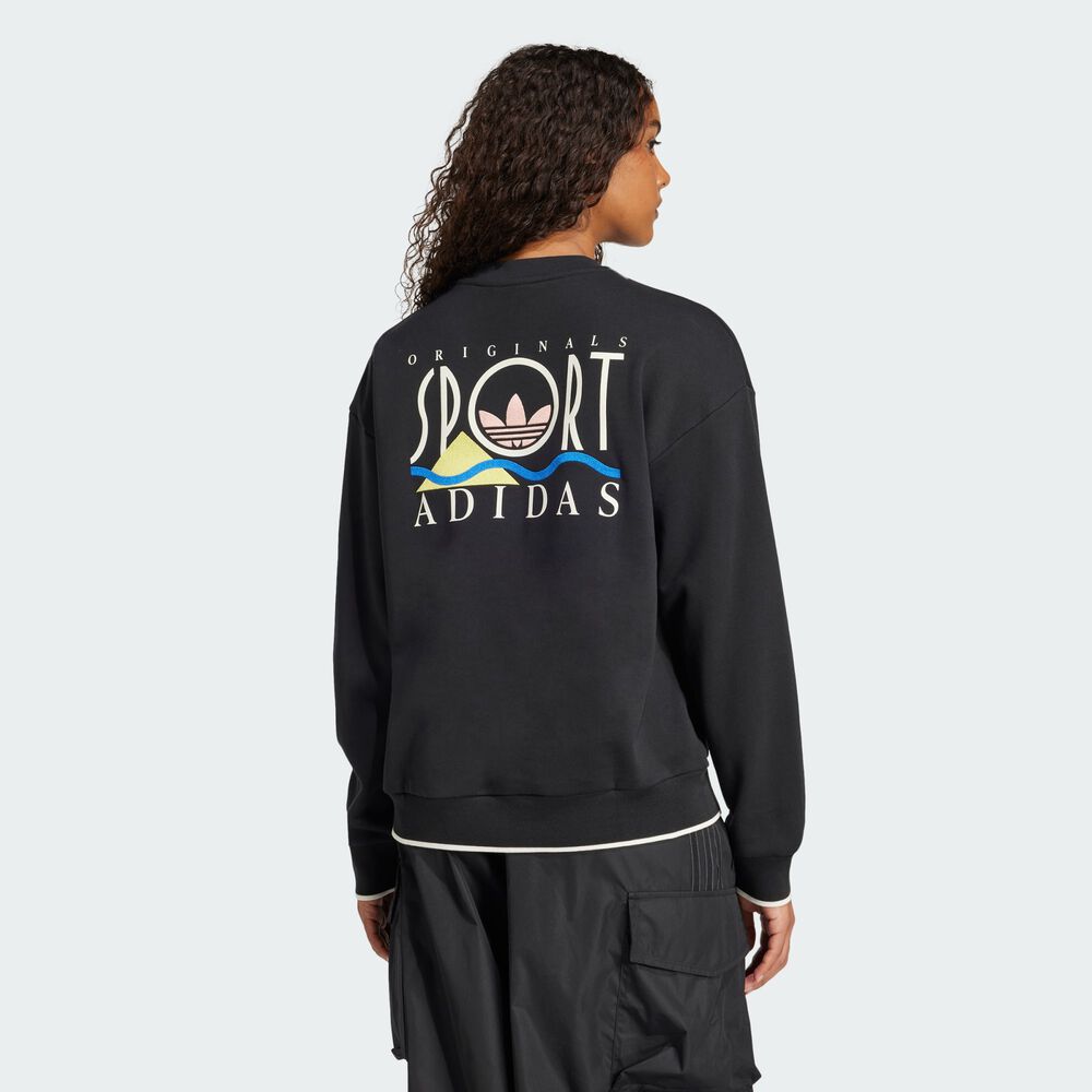 ADIDAS ORIGINALS Graphic adidas Sports Sweatshirt Black