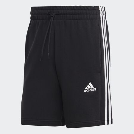 ADIDAS SPORTSWEAR Short à 3 bandes en moleton Essentials Black HOMME