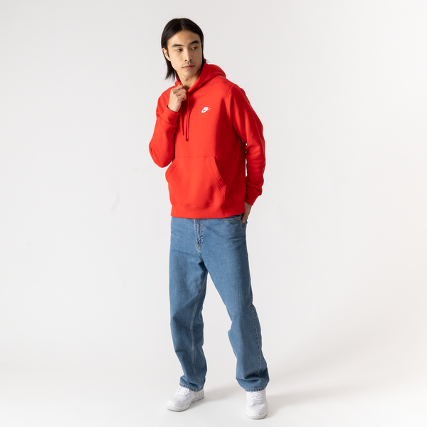 NIKE HOODIE CLUB SMALL LOGO ROUGE - SWEAT HOMME | Courir.com
