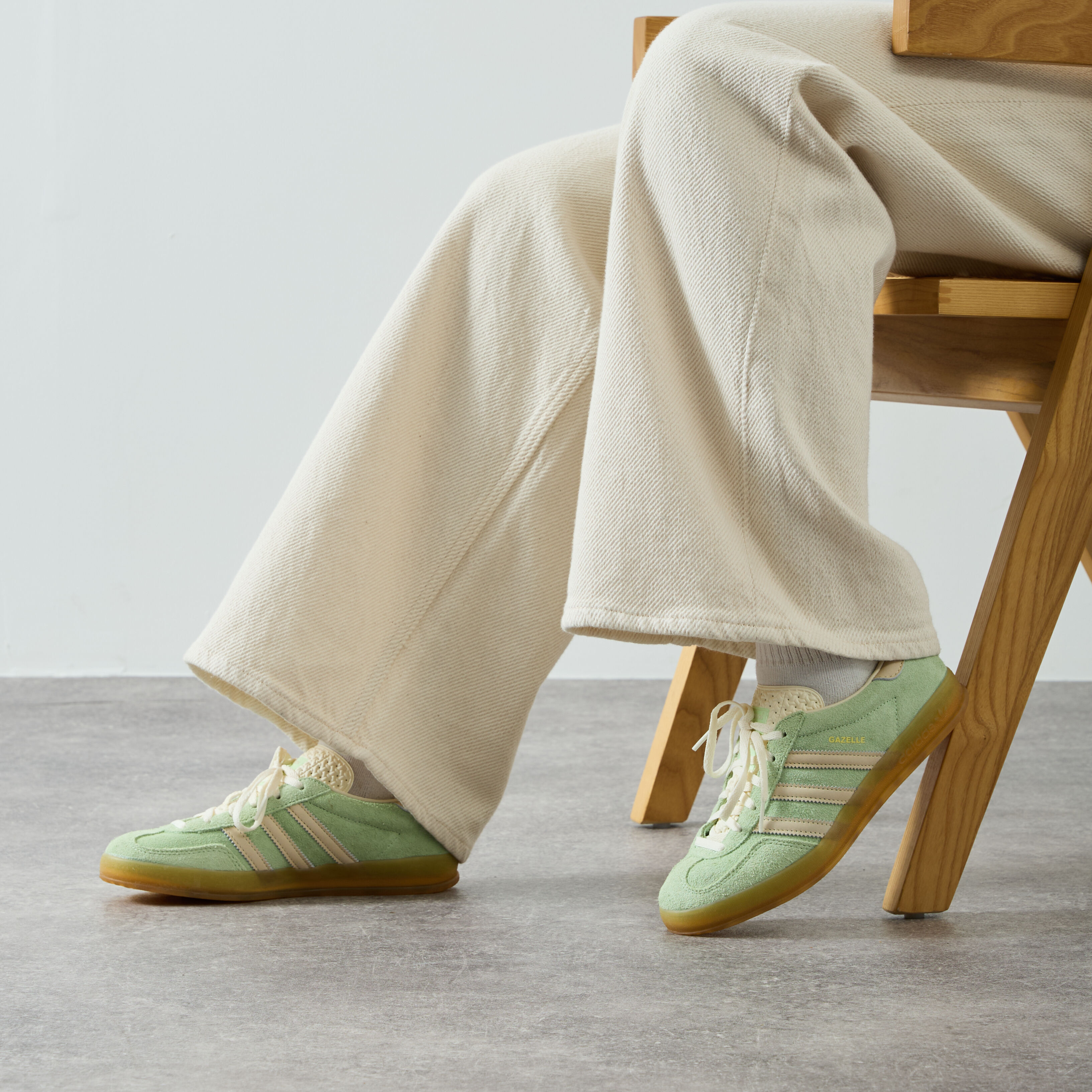 basket gazelle femme verte