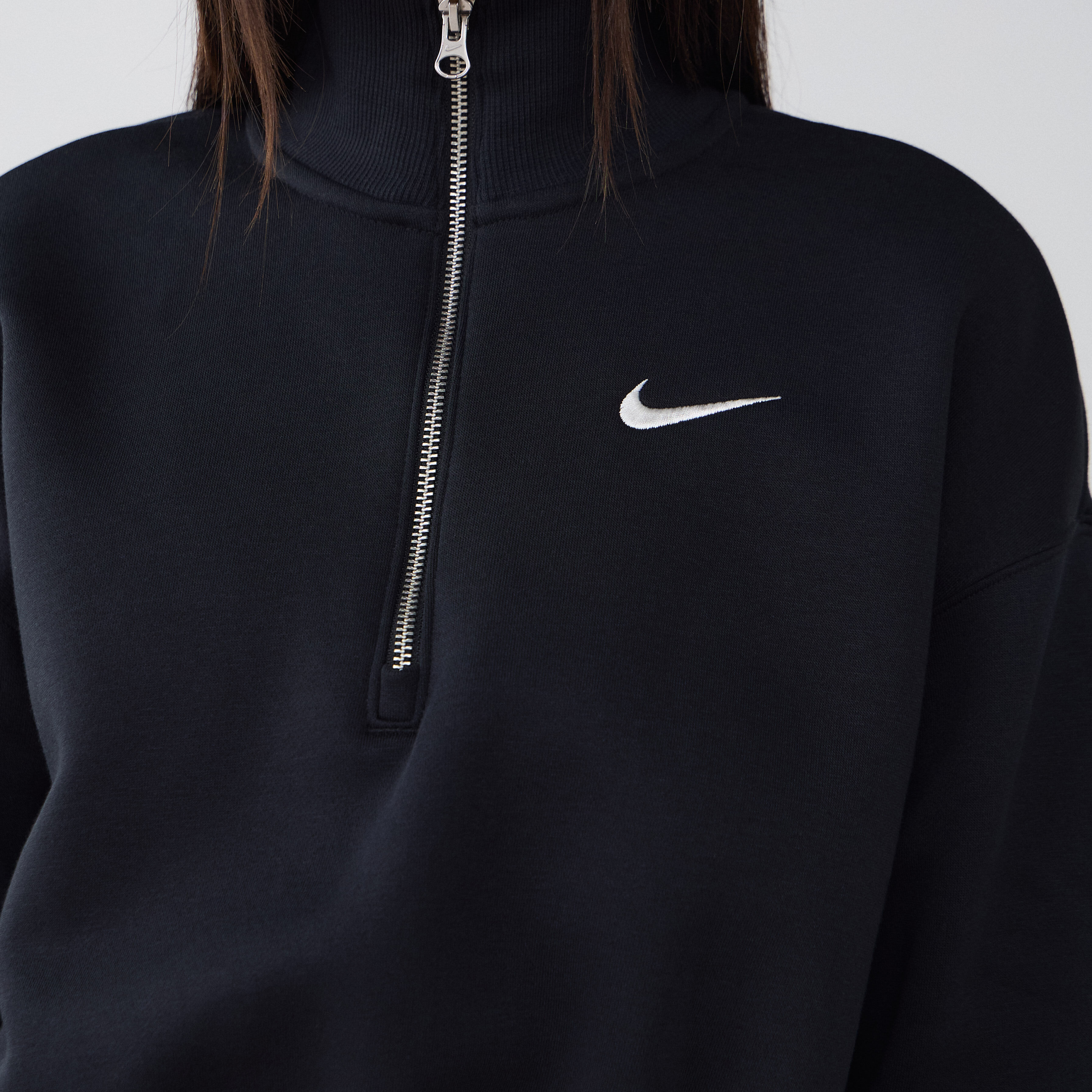 Sweat shirt Nike W nsw phnx flc qz crop EU - vue 5
