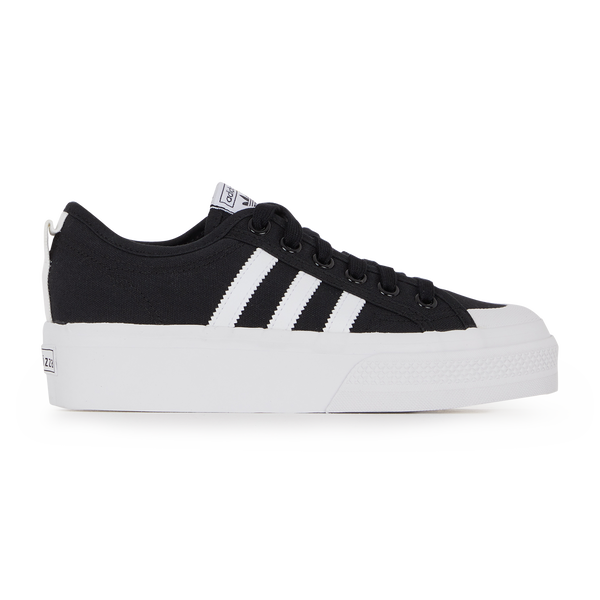 ADIDAS ORIGINALS NIZZA PLATFORM NOIR BLANC SNEAKERS FEMME