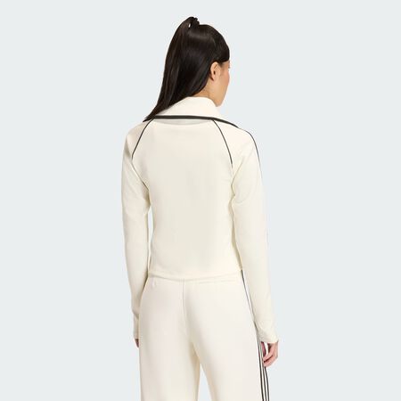 ADIDAS ORIGINALS SLIM FITTED FIREBIRD TRACK TOP Off White WOMEN