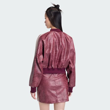 ADIDAS ORIGINALS VESTE PLEATHER Maroon FEMME