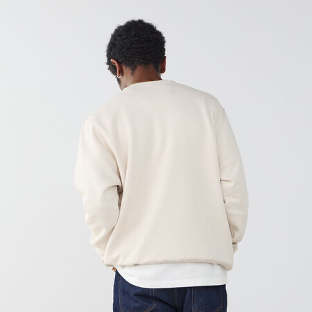 NIKE SWEAT CREW CLUB BEIGE/WHITE MEN