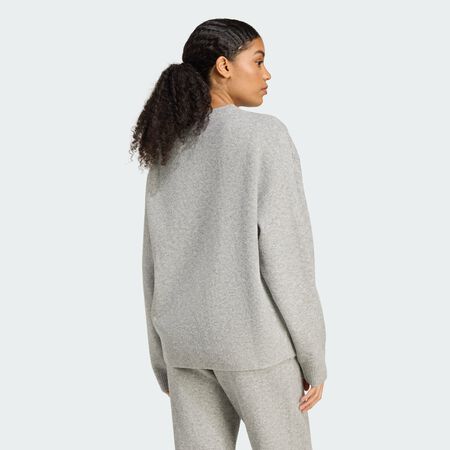 ADIDAS ORIGINALS adidas Originals Athletic Dept Knitted Sweater Medium Grey Heather WOMEN