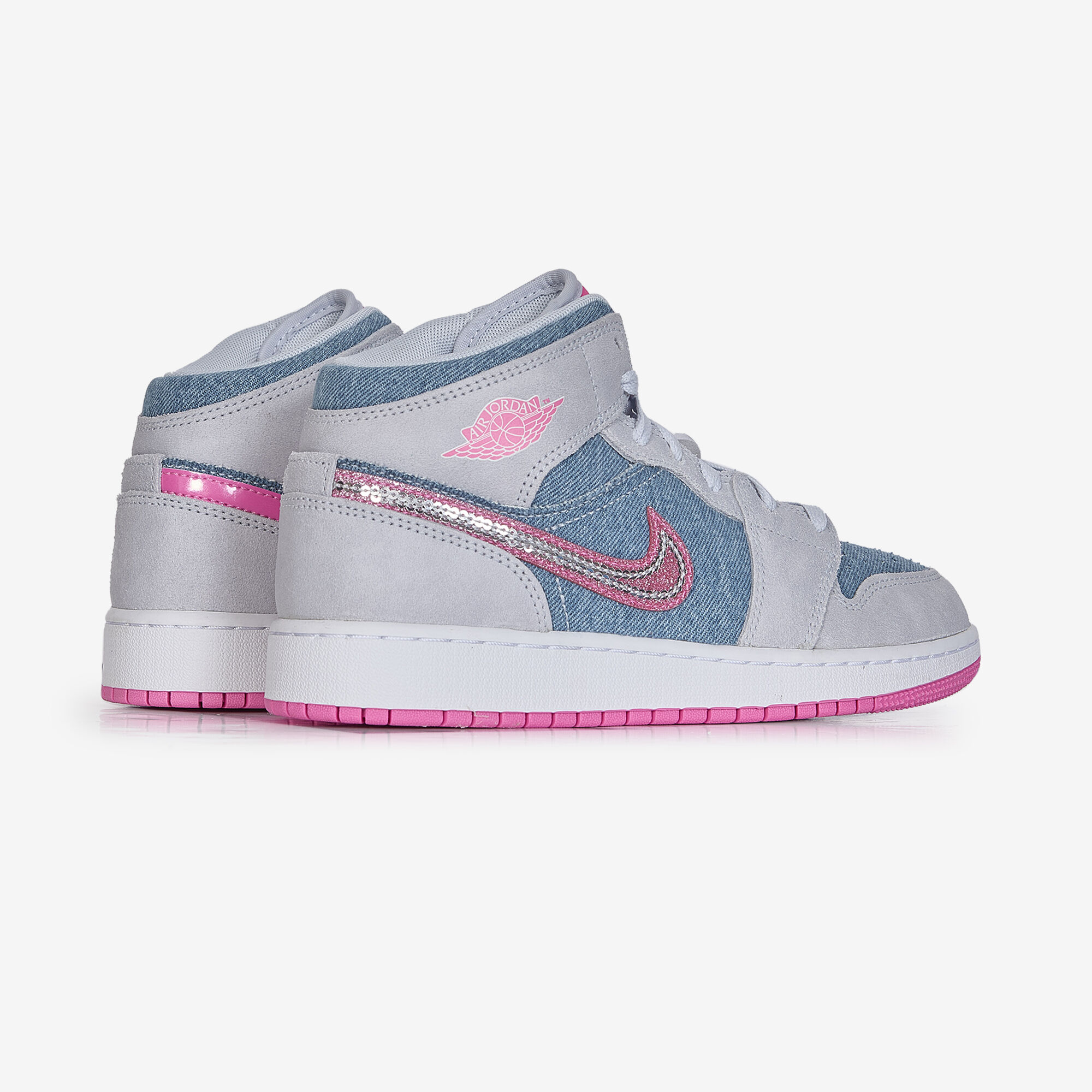 Air Jordan 1 Mid  Bleu/rose