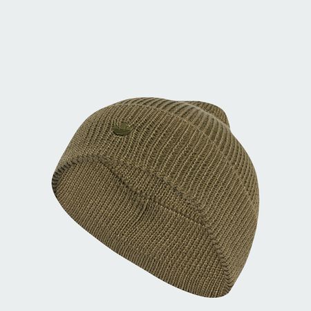 ADIDAS ORIGINALS Everyday Icons Beanie With Tonal Metal Trefoil Olive Strata UNISEX