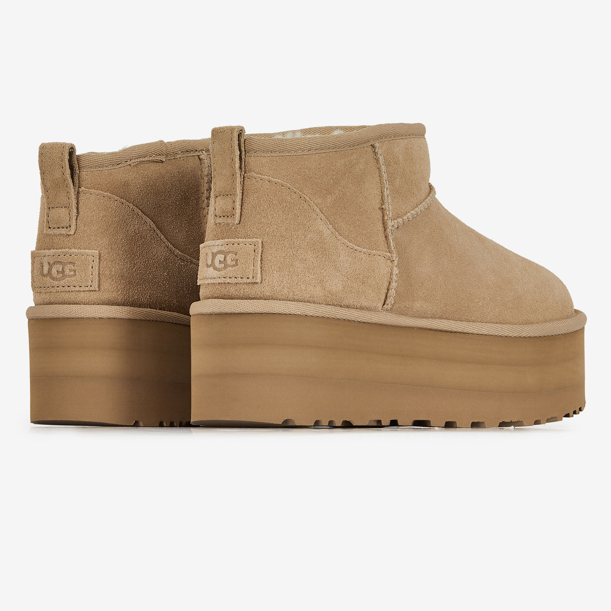 UGG CLASSIC ULTRA MINI PLATFORM BEIGE SNEAKERS WOMEN Courir