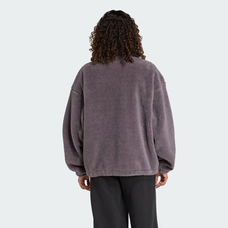 ADIDAS ORIGINALS JACKET FZ TEDDY FLEECE GREY WOMEN