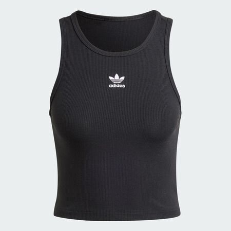 Essentials Ribbed Tank Top : Black