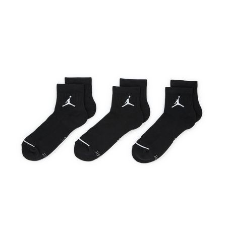 JORDAN CHAUSSETTES X3 QUARTER JUMPMAN BLACK MEN