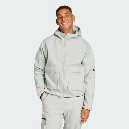 ADIDAS SPORTSWEAR City Escape Premium Full-Zip Hoodie Wonder Silver MEN