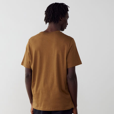 NIKE TEE SHIRT CLUB BROWN/WHITE MEN