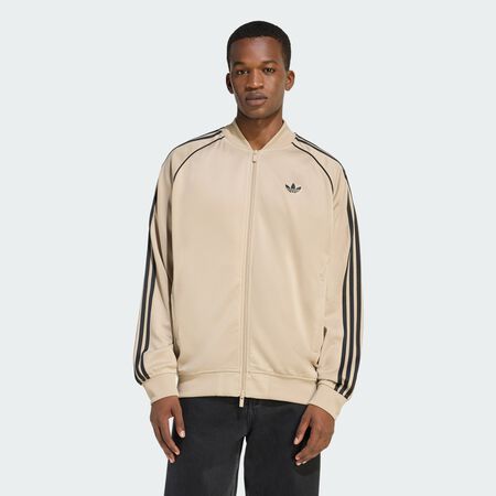 ADIDAS ORIGINALS VESTE DE SURVÊTEMENT AMPLE SST ADICOLOR CLASSICS Stone Khaki / Black HOMME