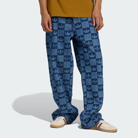 ADIDAS ORIGINALS Monogram All Over Print Regular Denim Pants Indigo Denim MEN