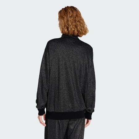 ADIDAS ORIGINALS ADIDAS ORIGINALS LUREX FIREBIRD TRACK TOP Black / Silver Metallic WOMEN