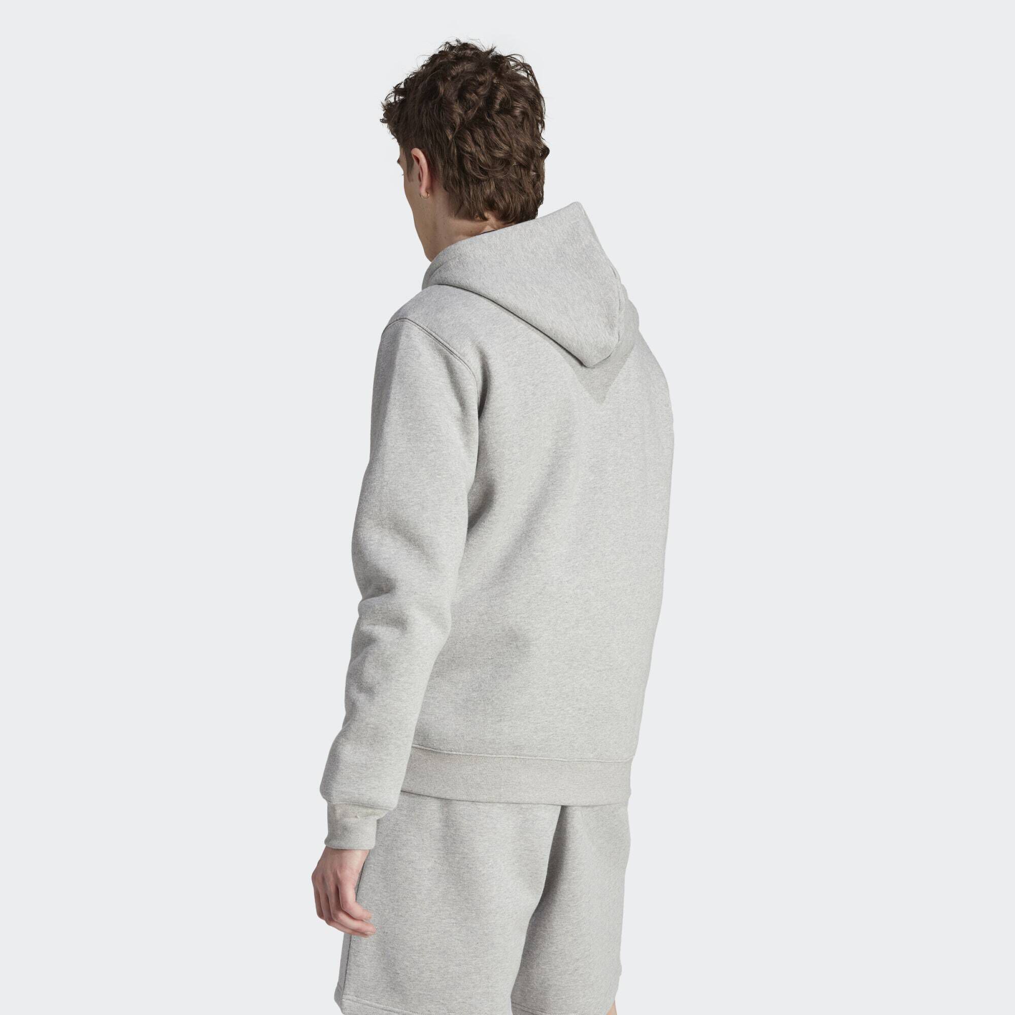 ADIDAS ORIGINALS Trefoil Essentials Full Zip Hoodie Medium Grey Heather SWEATSHIRTS MEN Courir