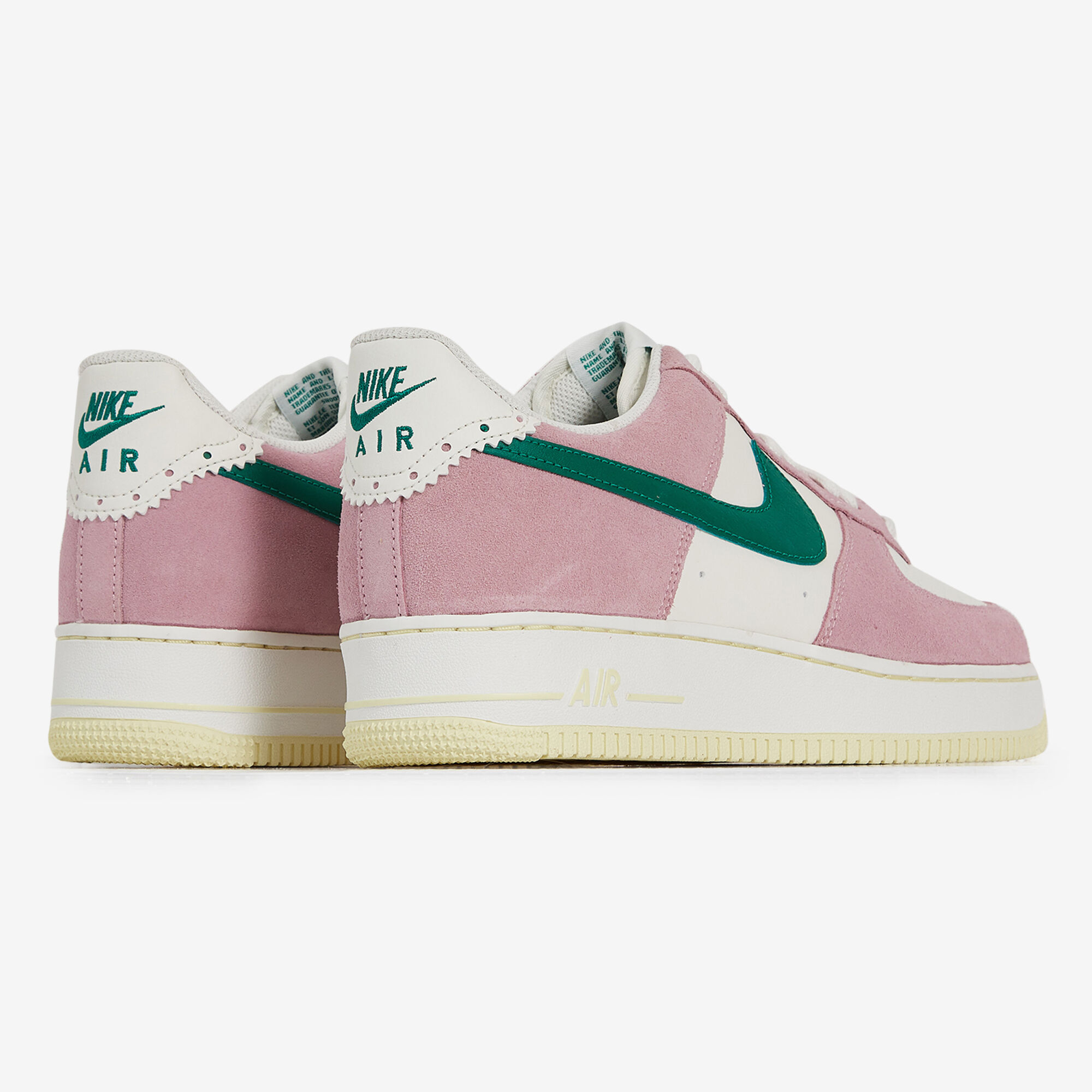 NIKE AIR FORCE 1 LOW SNEAKERS FEMME ROSE VERT LACETS Courir
