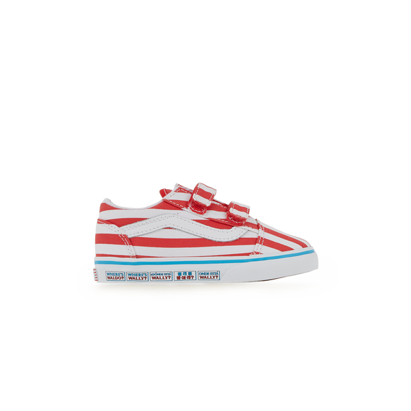 VANS OLD SKOOL V OU EST CHARLIE BLANC/ ROUGE WHITE/RED | Courir.com