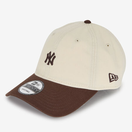 NEW ERA 9TWENTY NY MINI WASHED BEIGE/MARRON HOMME