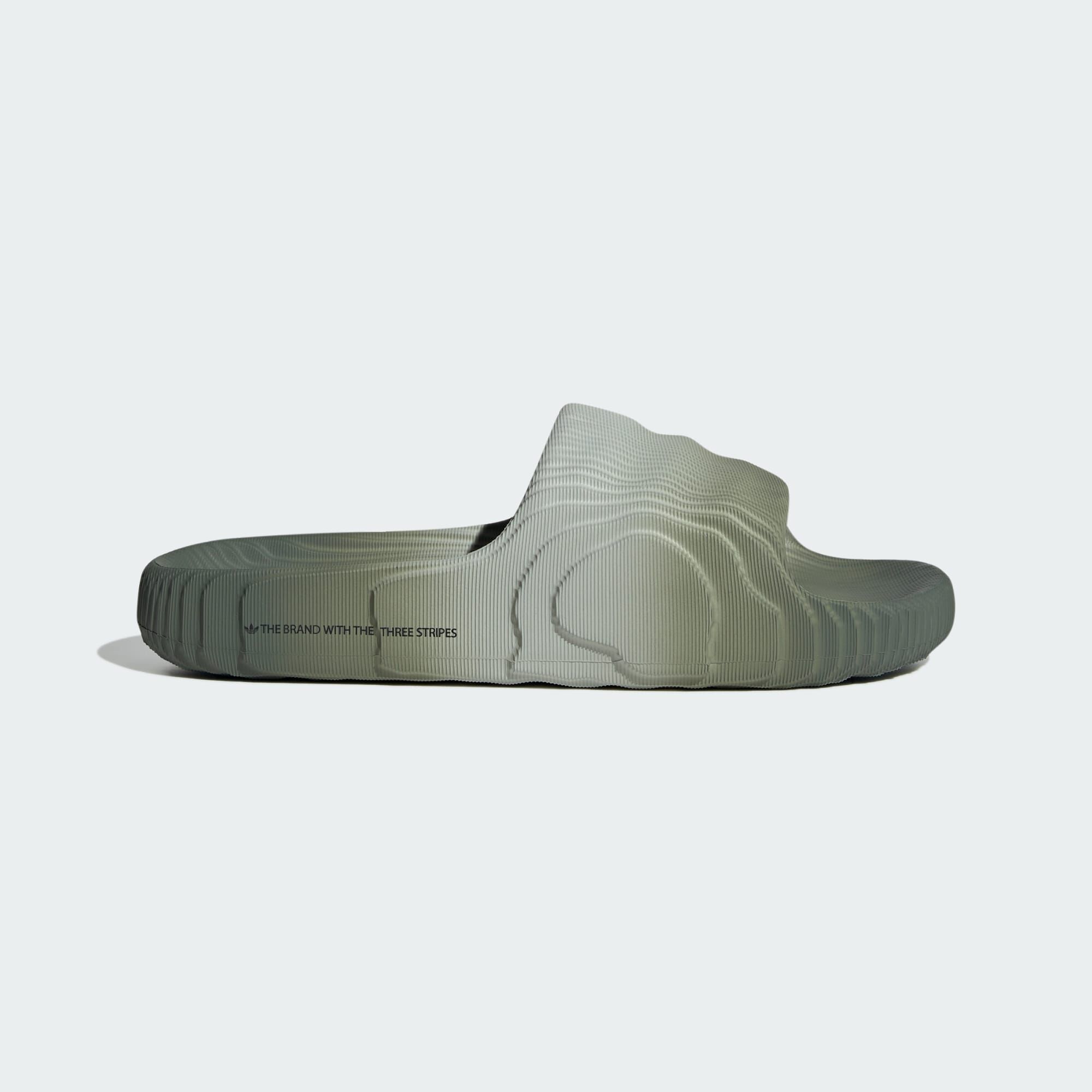 Adidas originals adilette sliders in hotsell silver