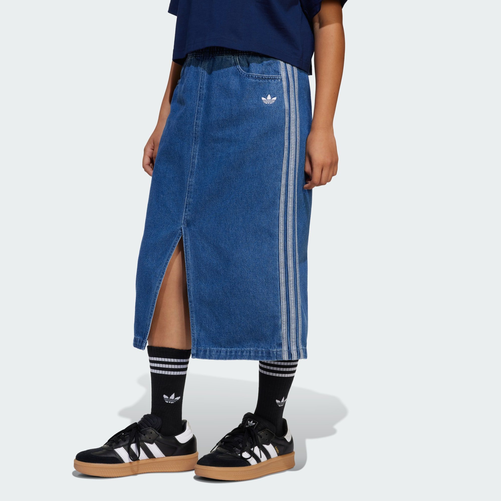 ADIDAS ORIGINALS Denim Skirt Medium Blue Denim - SHORTS KIDS