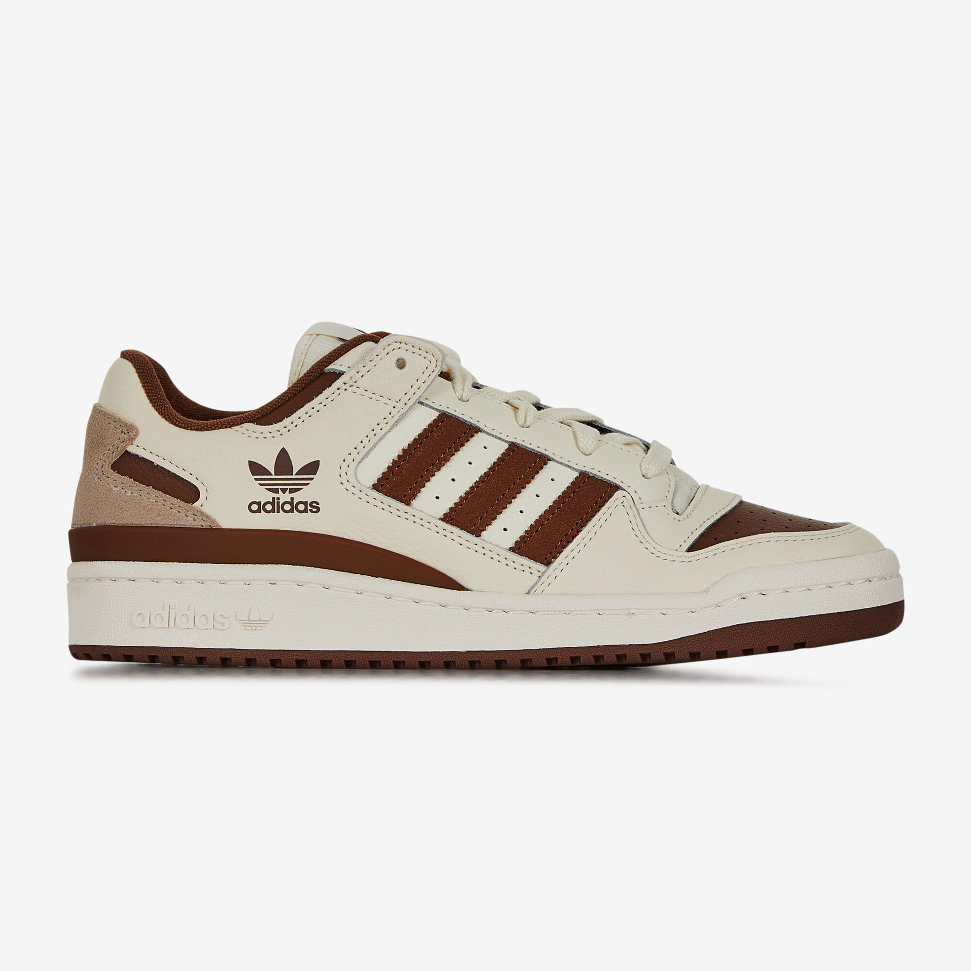 ADIDAS ORIGINALS FORUM LOW CL BEIGE MARRON SNEAKERS HOMME LACETS Courir