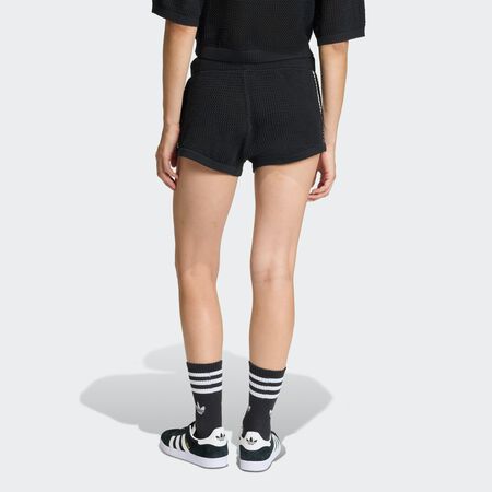ADIDAS ORIGINALS KNITTED CROCHET SHORTS Black WOMEN