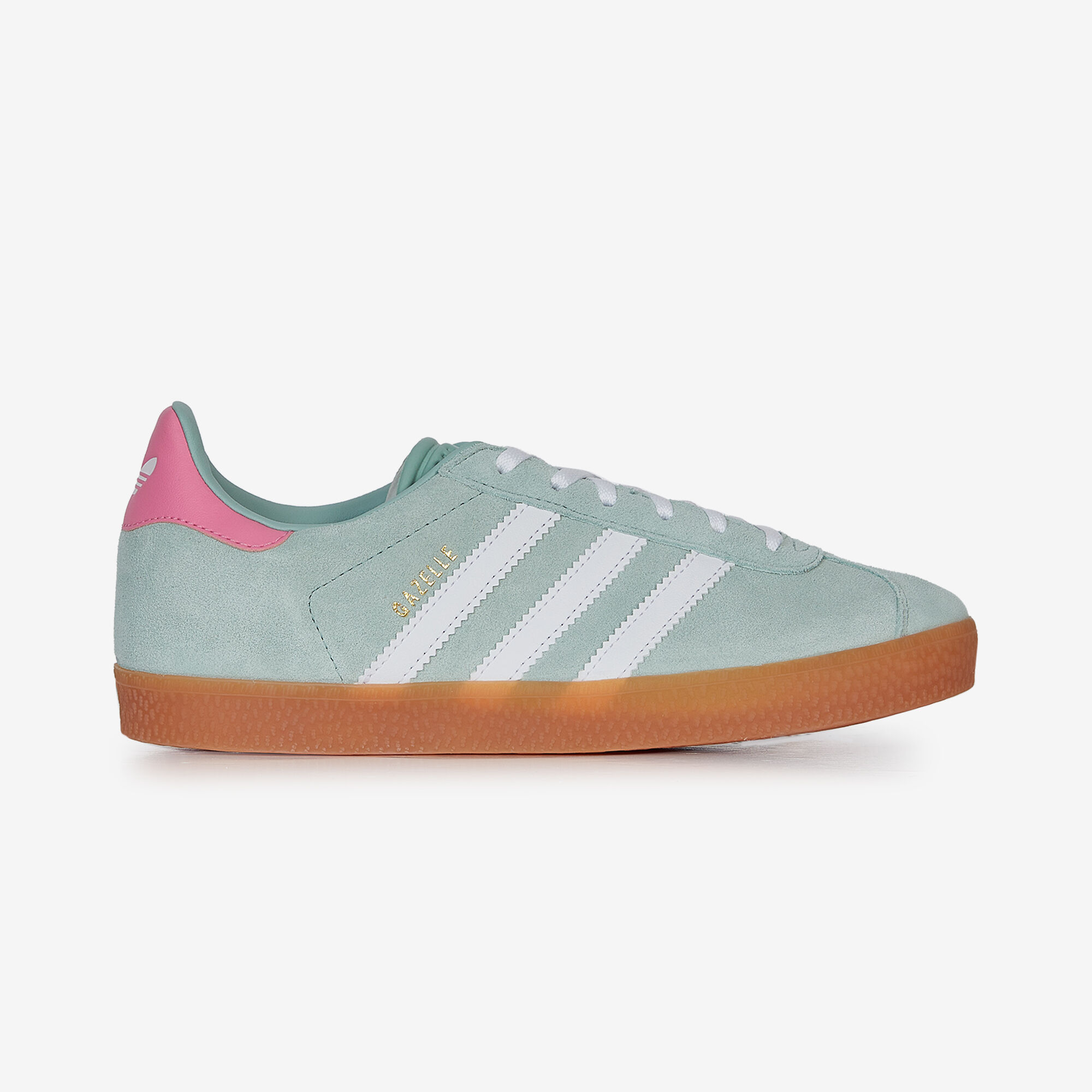 ADIDAS ORIGINALS GAZELLE VERT ROSE SNEAKERS ENFANT LACETS Courir