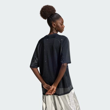 ADIDAS ORIGINALS TEAMGEIST RHINESTONE TEE Black WOMEN