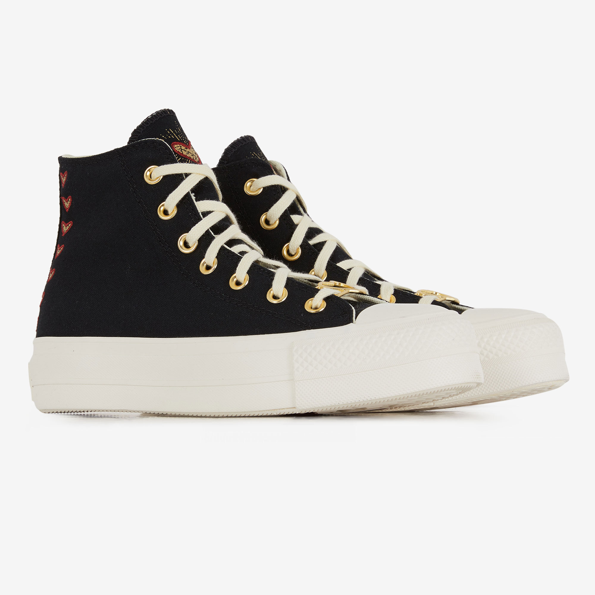 CONVERSE CHUCK TAYLOR ALL STAR LIFT HI VALENTINE BLACK GOLD