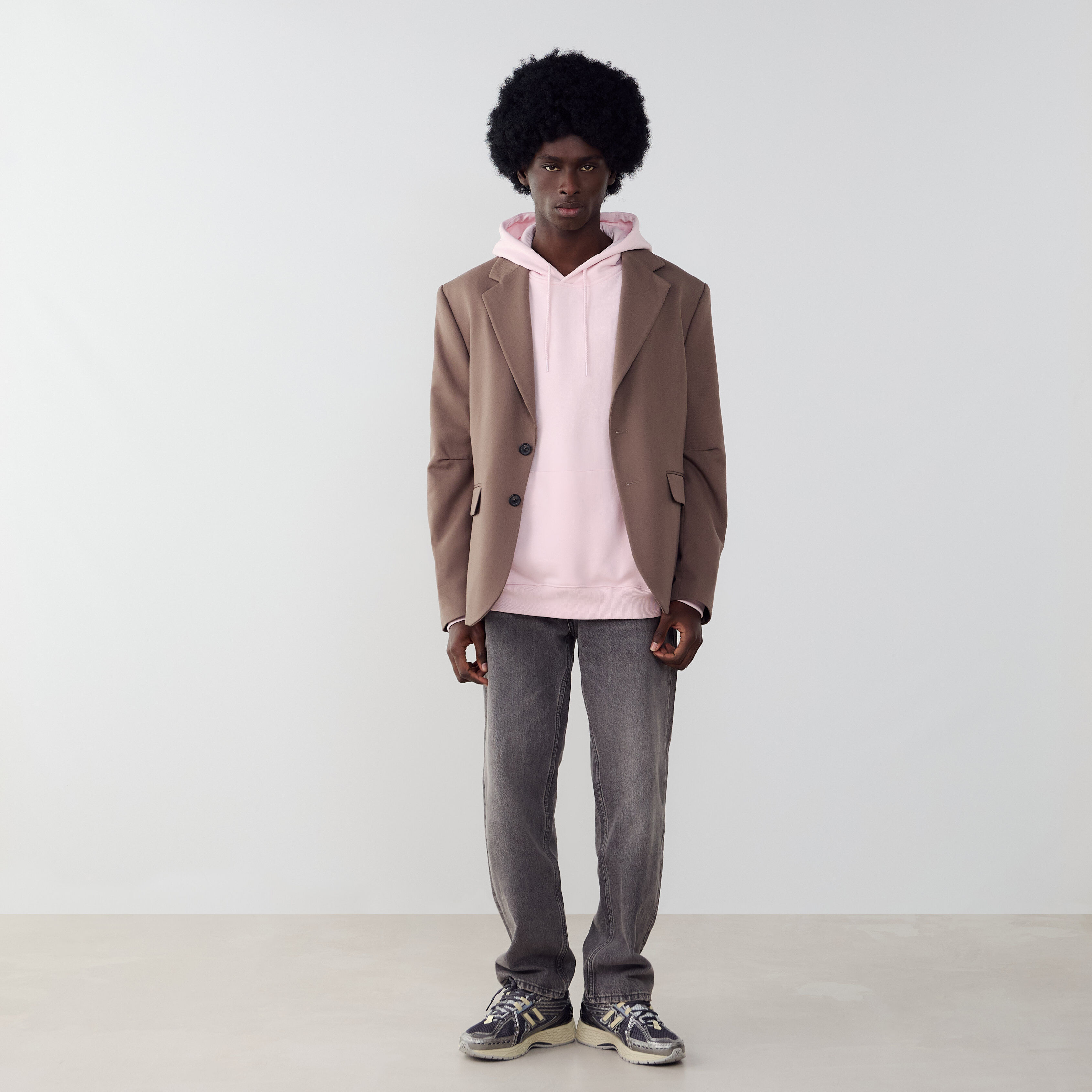 Hoodie Small Logo  Rose/blanc