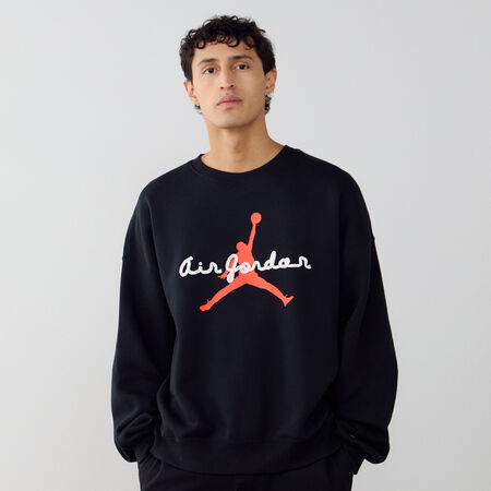 JORDAN SWEAT CREW BROOKLYN THREAD LOGO NOIR/BLANC HOMME
