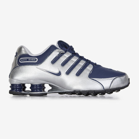 NIKE shox SHOX NZ SILVER/NAVY BLUE MEN