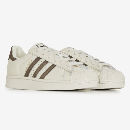 ADIDAS ORIGINALS superstar SUPERSTAR PONY HAIR BLANC/MARRON FEMME