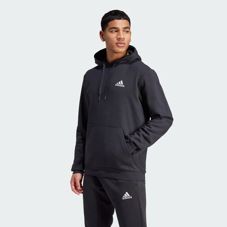 ADIDAS SPORTSWEAR Essentials Fleece Hoodie Black / White MEN