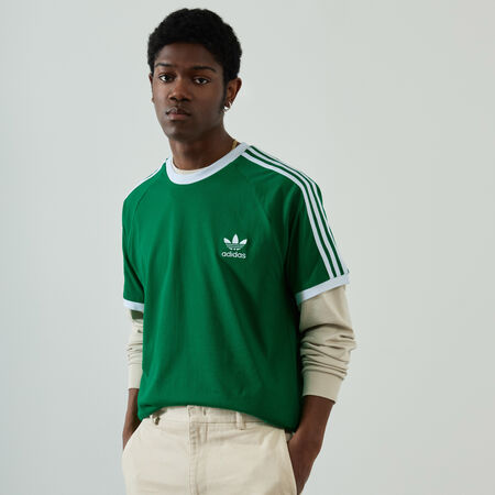 ADIDAS ORIGINALS TEE SHIRT 3 STRIPES GREEN/WHITE MEN