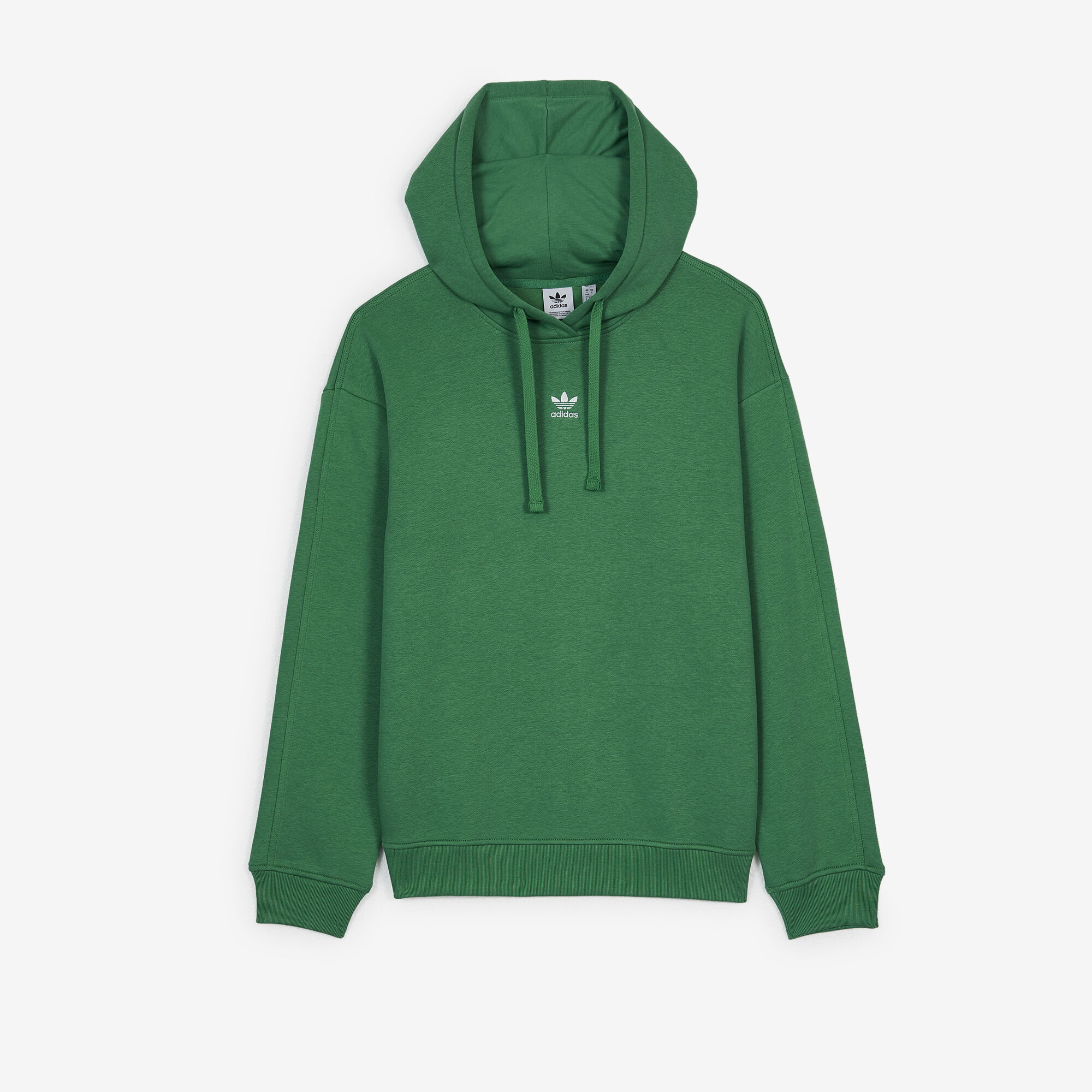 ADIDAS ORIGINALS HOODIE ESSENTIAL CENTERED TREFOIL GREEN WHITE SWEATSHIRTS WOMEN Courir