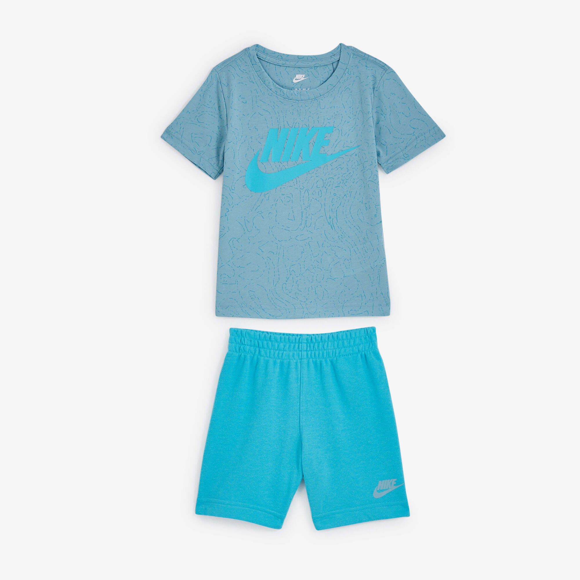 NIKE 2 PC SET TEE SHIRT SHORT BLEU SWEAT ENFANT Courir