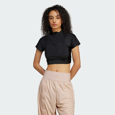ADIDAS ORIGINALS Crop top zippé Black FEMME