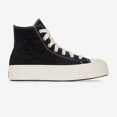 CONVERSE chuck taylor all star CHUCK TAYLOR ALL STAR LIFT HI FLOWER PLA BLACK WOMEN