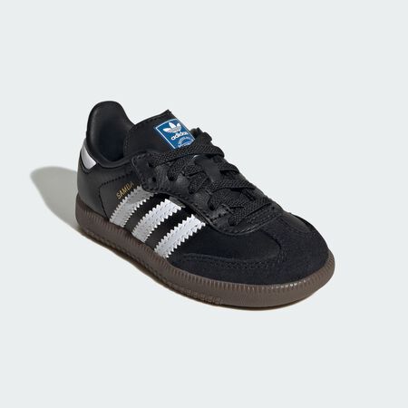 ADIDAS ORIGINALS Samba OG Comfort Closure Elastic Lace Shoes Kids Cloud White / Core Black / Gum BABIES