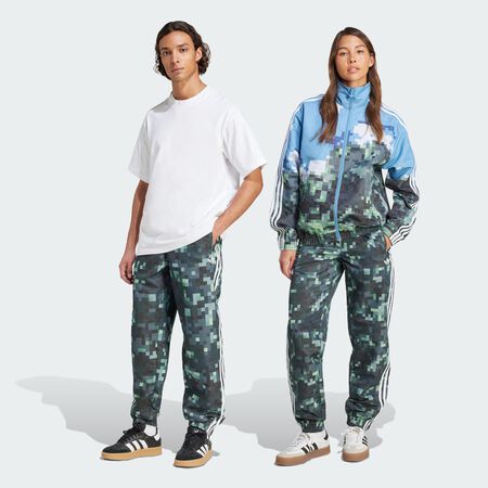 ADIDAS ORIGINALS adidas Originals x Minecraft Track Pants Silver Pebble / Magic Lime / Tribe Green / Legend Ivy UNISEX